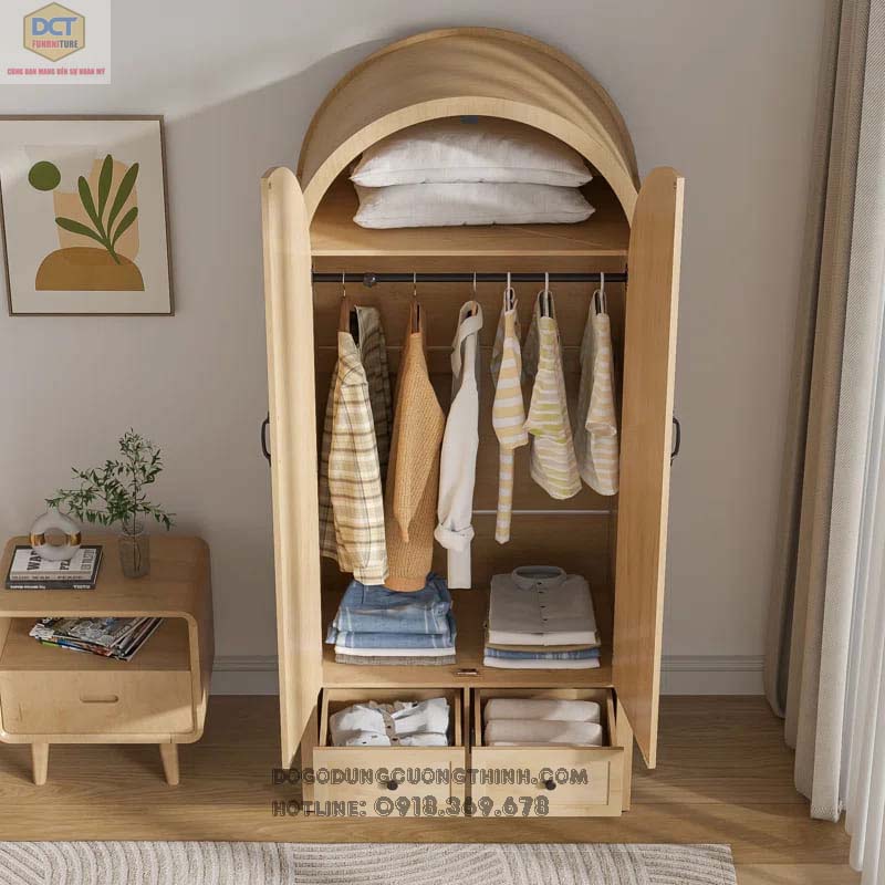 Mẫu tủ áo nhỏ xinh TA45